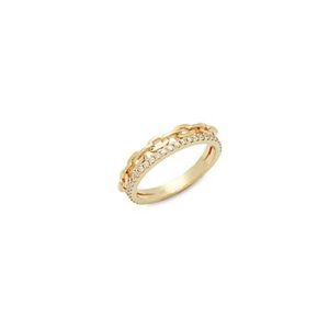 14k gold Diamond Chain Ring
